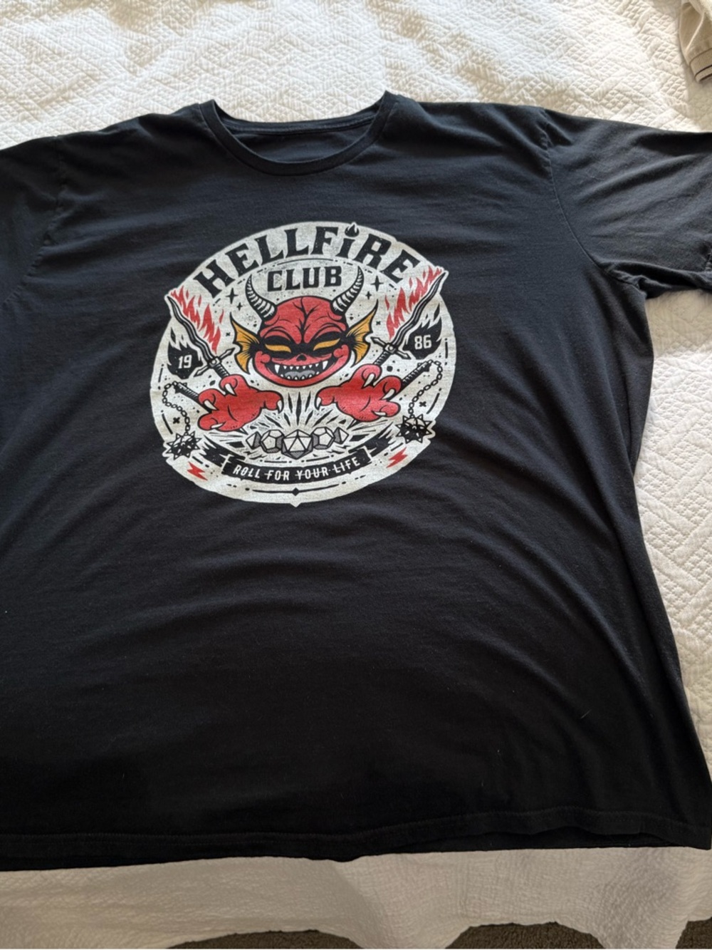 Stranger Things Hellfire Club Graphic Tee - Black Men's XXL